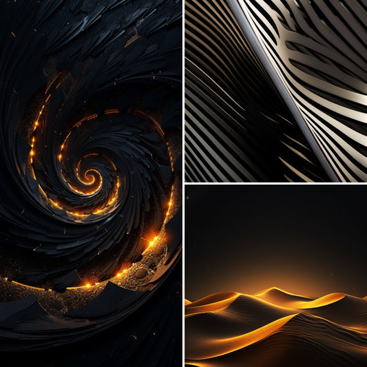 Spectrum of Shine: Titanium, Gold & Silver Wallpapers for iPhone