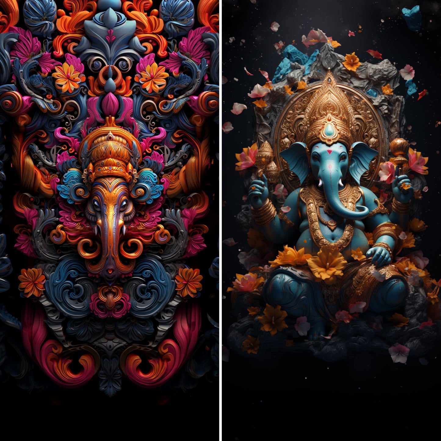 Divine Visions: Lord Ganesh iPhone Wallpaper Pack