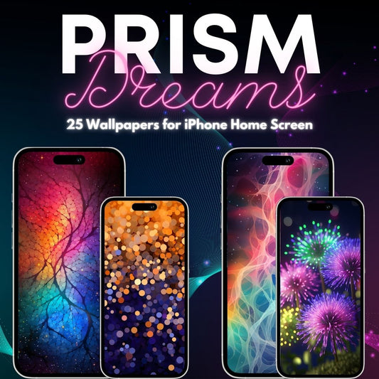 Prism Dreams: Dark Patterns of Colorful Bliss Wallpaper Pack