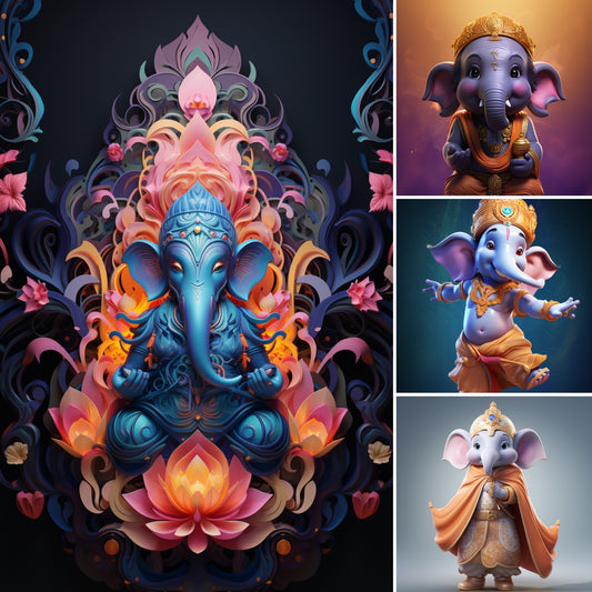 Divine Visions: Lord Ganesh iPhone Wallpaper Pack