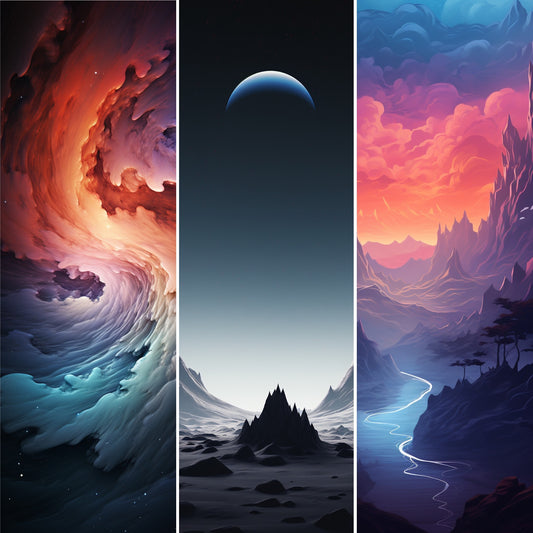 Celestial Dreams: Vibrant Skies & Moon iPhone Wallpapers