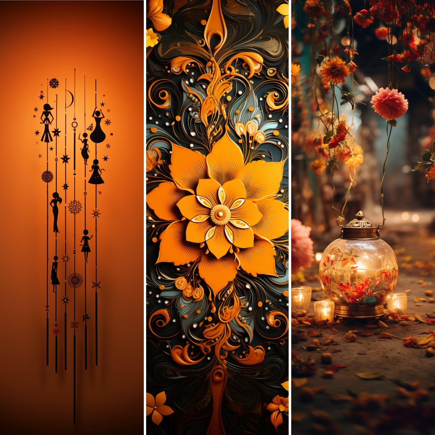 Sacred Luminescence: Embracing the Festive Spirit with Lights and Flowers