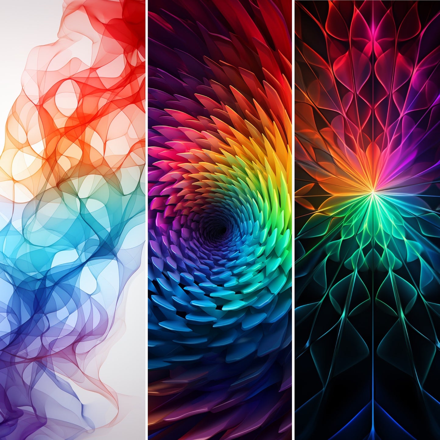 Prism Dreams: Dark Patterns of Colorful Bliss Wallpaper Pack