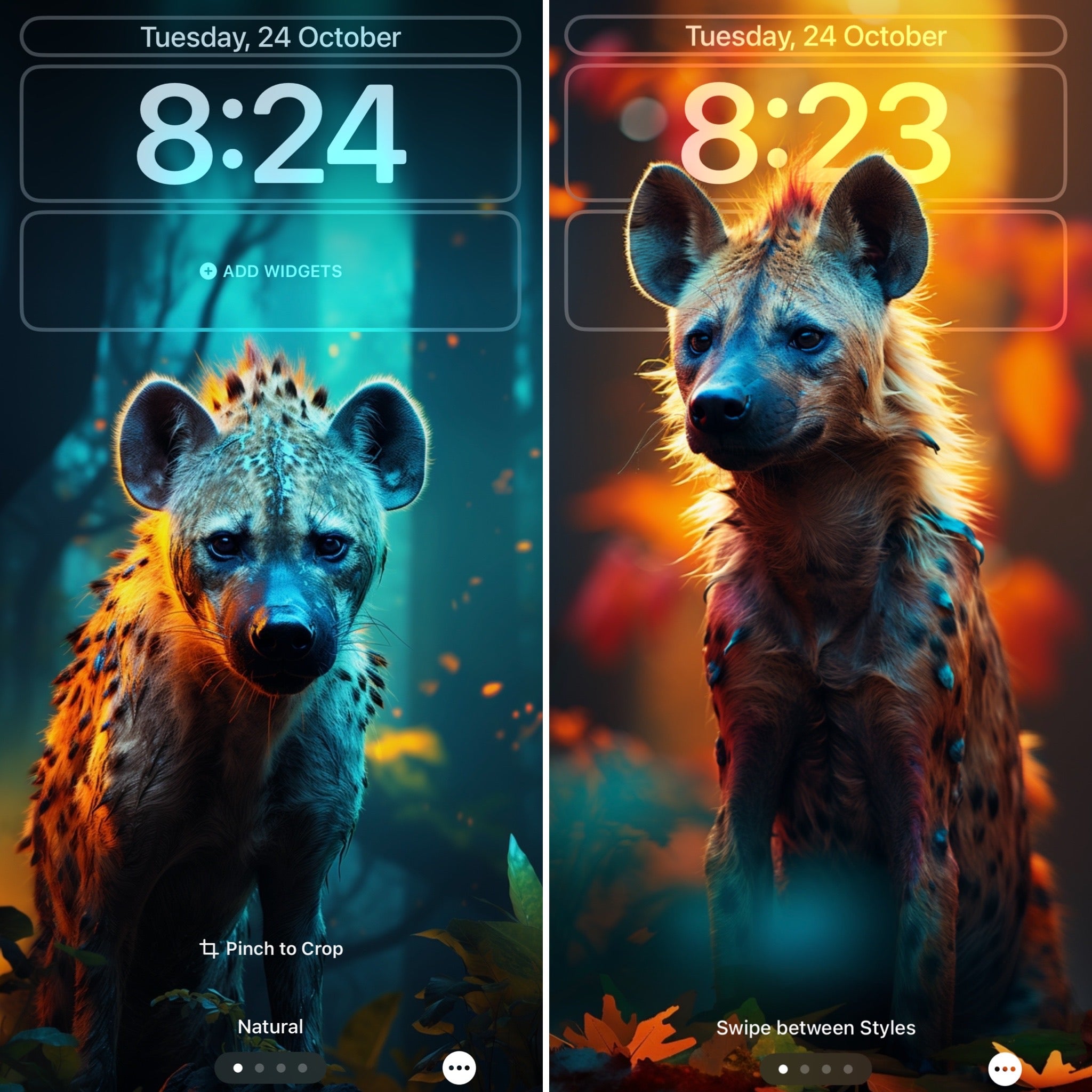 hyena themed wallpaper, realistic, hdr, hdd, 8 k | Stable Diffusion