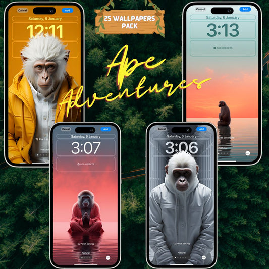 Ape Adventures: High Resolution iPhone Wallpapers
